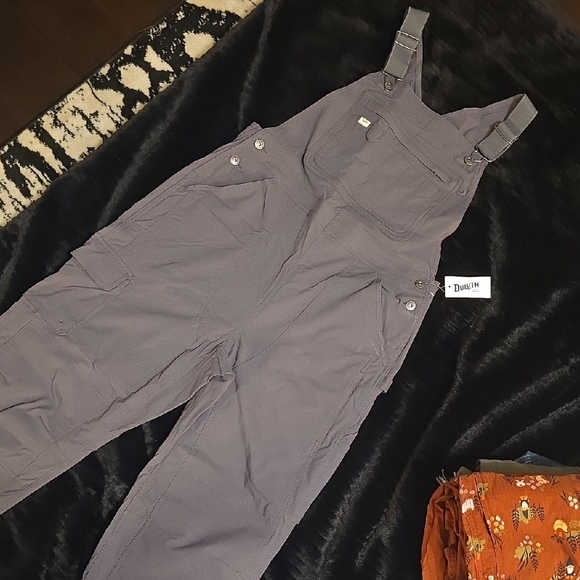 Duluth Trading Co Pants - Duluth Trading Co Gray Bib Overalls
